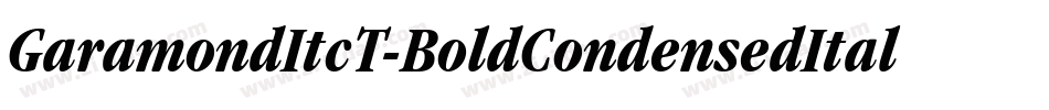 GaramondItcT-BoldCondensedItalic字体转换