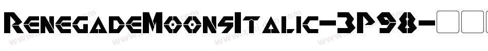 RenegadeMoonsItalic-3P98字体转换