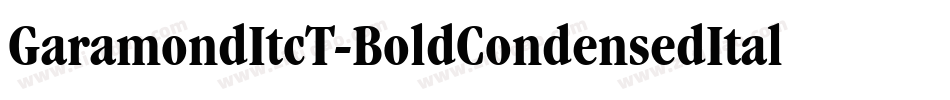 GaramondItcT-BoldCondensedItalic字体转换