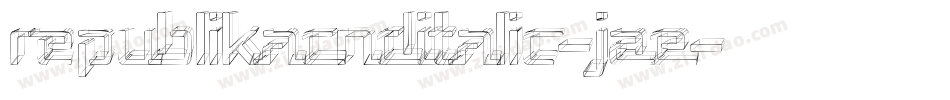 RepublikaCndItalic-JAE字体转换