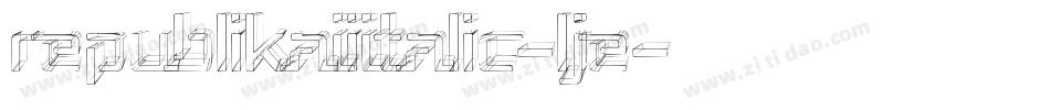 RepublikaIiItalic-lJe字体转换