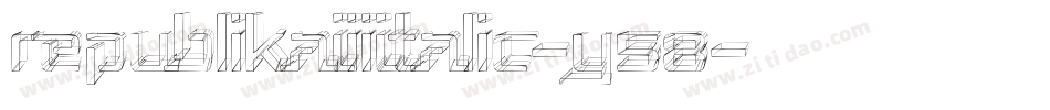 RepublikaIiiItalic-Y58字体转换