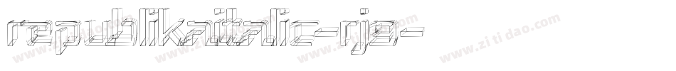 RepublikaItalic-rJ9字体转换