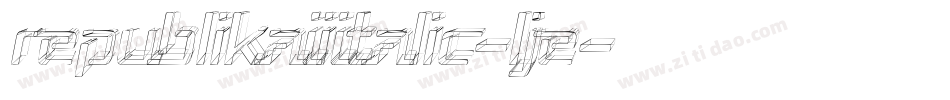RepublikaIiItalic-lJe字体转换