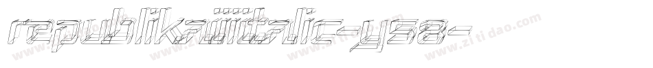 RepublikaIiiItalic-Y58字体转换