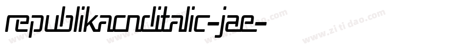 RepublikaCndItalic-JAE字体转换