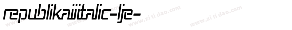 RepublikaIiItalic-lJe字体转换