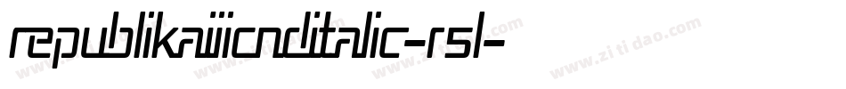 RepublikaIiiCndItalic-R5l字体转换