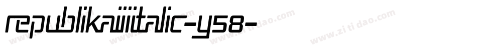 RepublikaIiiItalic-Y58字体转换
