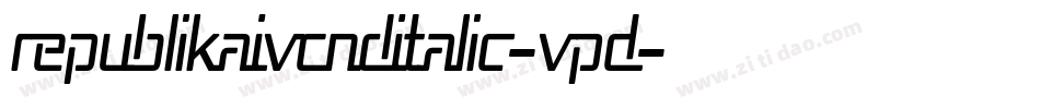 RepublikaIvCndItalic-vpD字体转换