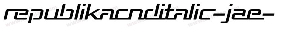 RepublikaCndItalic-JAE字体转换