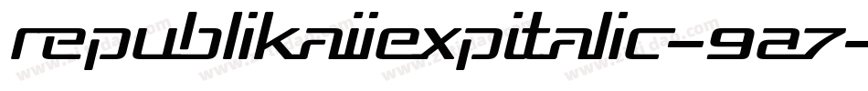 RepublikaIiExpItalic-9A7字体转换