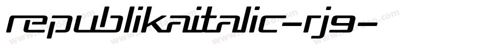RepublikaItalic-rJ9字体转换