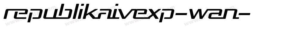 RepublikaIvExp-wAn字体转换