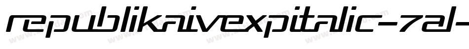 RepublikaIvExpItalic-7Al字体转换