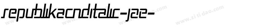 RepublikaCndItalic-JAE字体转换