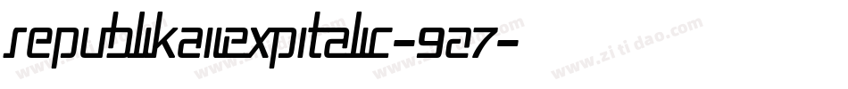 RepublikaIiExpItalic-9A7字体转换