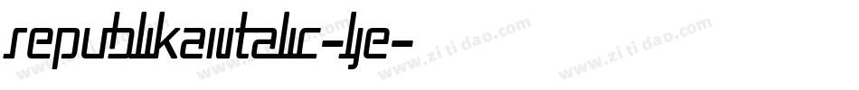 RepublikaIiItalic-lJe字体转换