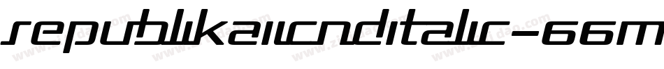 RepublikaIiCndItalic-66M字体转换