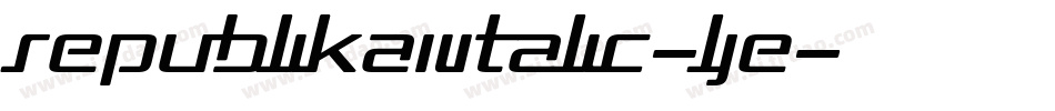 RepublikaIiItalic-lJe字体转换