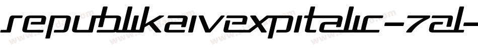 RepublikaIvExpItalic-7Al字体转换