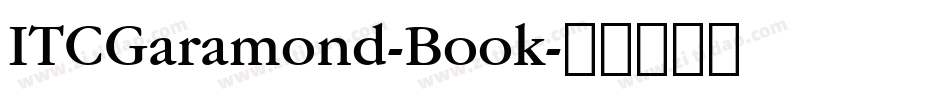ITCGaramond-Book字体转换