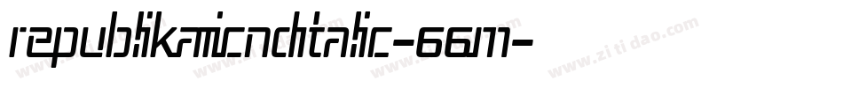 RepublikaIiCndItalic-66M字体转换