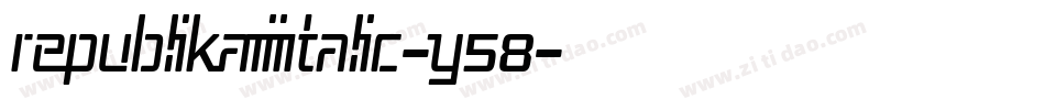 RepublikaIiiItalic-Y58字体转换