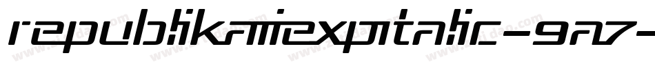 RepublikaIiExpItalic-9A7字体转换
