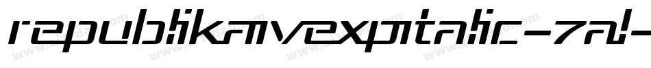RepublikaIvExpItalic-7Al字体转换