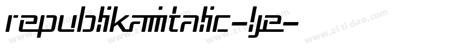 RepublikaIiItalic-lJe字体转换