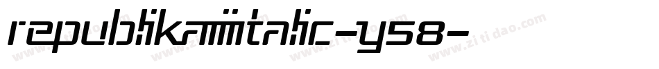 RepublikaIiiItalic-Y58字体转换