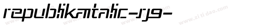 RepublikaItalic-rJ9字体转换