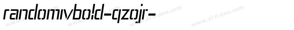 RandomIvBold-qZojr字体转换