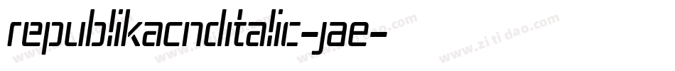 RepublikaCndItalic-JAE字体转换