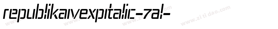 RepublikaIvExpItalic-7Al字体转换