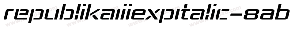 RepublikaIiiExpItalic-8AB字体转换