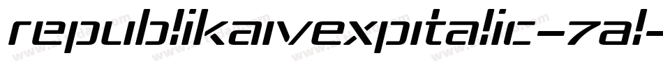 RepublikaIvExpItalic-7Al字体转换