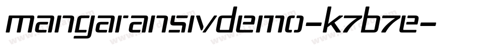 MangaransIvDemo-K7B7e字体转换