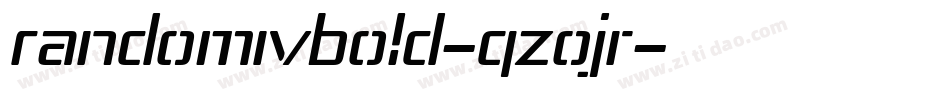 RandomIvBold-qZojr字体转换