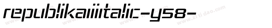 RepublikaIiiItalic-Y58字体转换