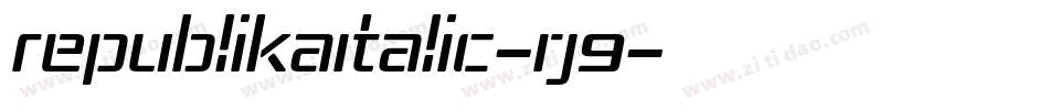 RepublikaItalic-rJ9字体转换