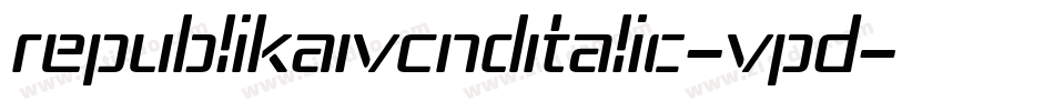 RepublikaIvCndItalic-vpD字体转换
