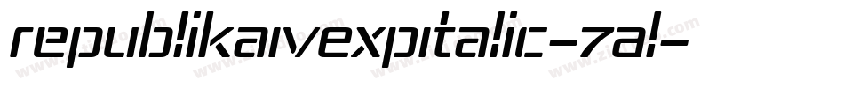 RepublikaIvExpItalic-7Al字体转换