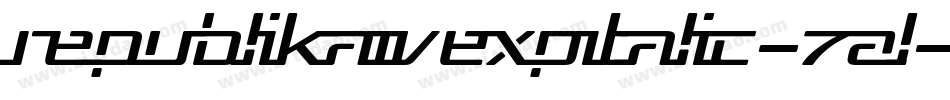 RepublikaIvExpItalic-7Al字体转换
