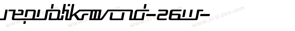 RepublikaIvCnd-26w字体转换