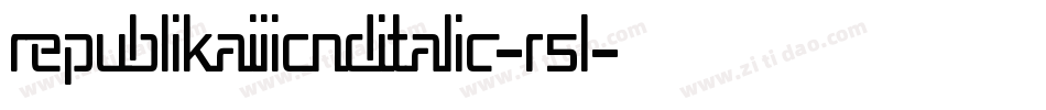 RepublikaIiiCndItalic-R5l字体转换