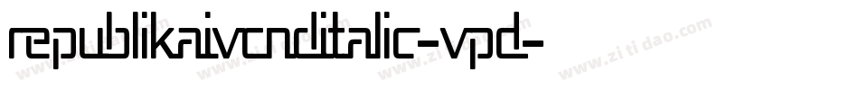 RepublikaIvCndItalic-vpD字体转换