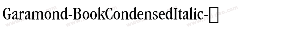 Garamond-BookCondensedItalic字体转换