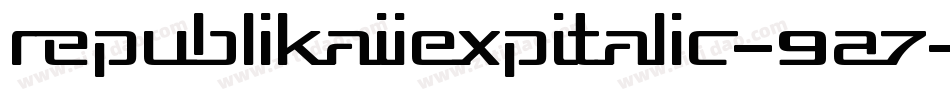 RepublikaIiExpItalic-9A7字体转换
